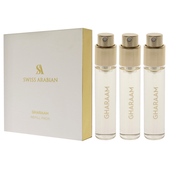 Gharaam by Swiss Arabian Unisex - 3 Pc Mini Gift Set 3 x 1oz EDP Spray (Refill) - Picture 4 of 5